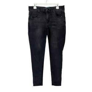 Democracy Ab Solution Ankle Skimmer Skinny Jeans Women's Size‎ 12 Black Gray